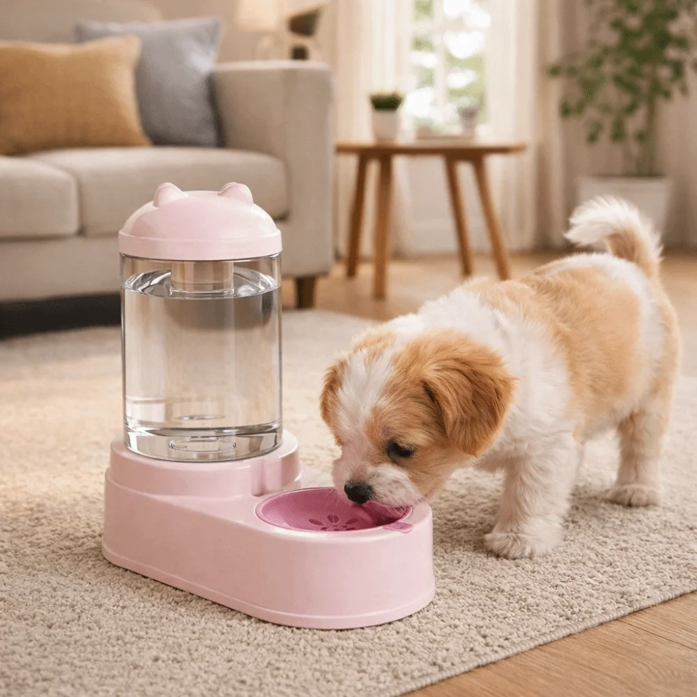 

Large Capacity Cat Automatic Feeder Durable Cartoon Shape Cat Food Dispenser Plastic Anti Spill Dog Feeder for Cats and Dogs