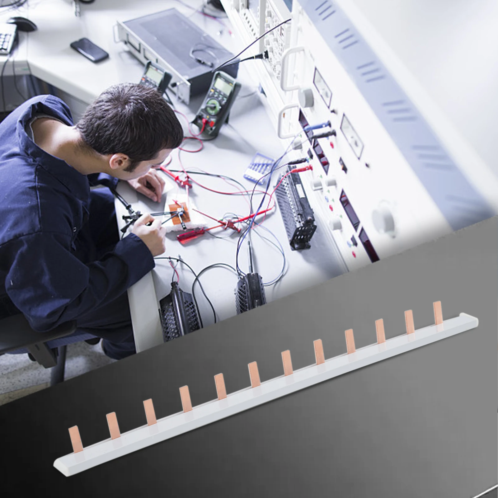 12 Modules Power Comb Splitter 63A Insulated Safety Design Superior Conductivity for Efficient Electrical Installations