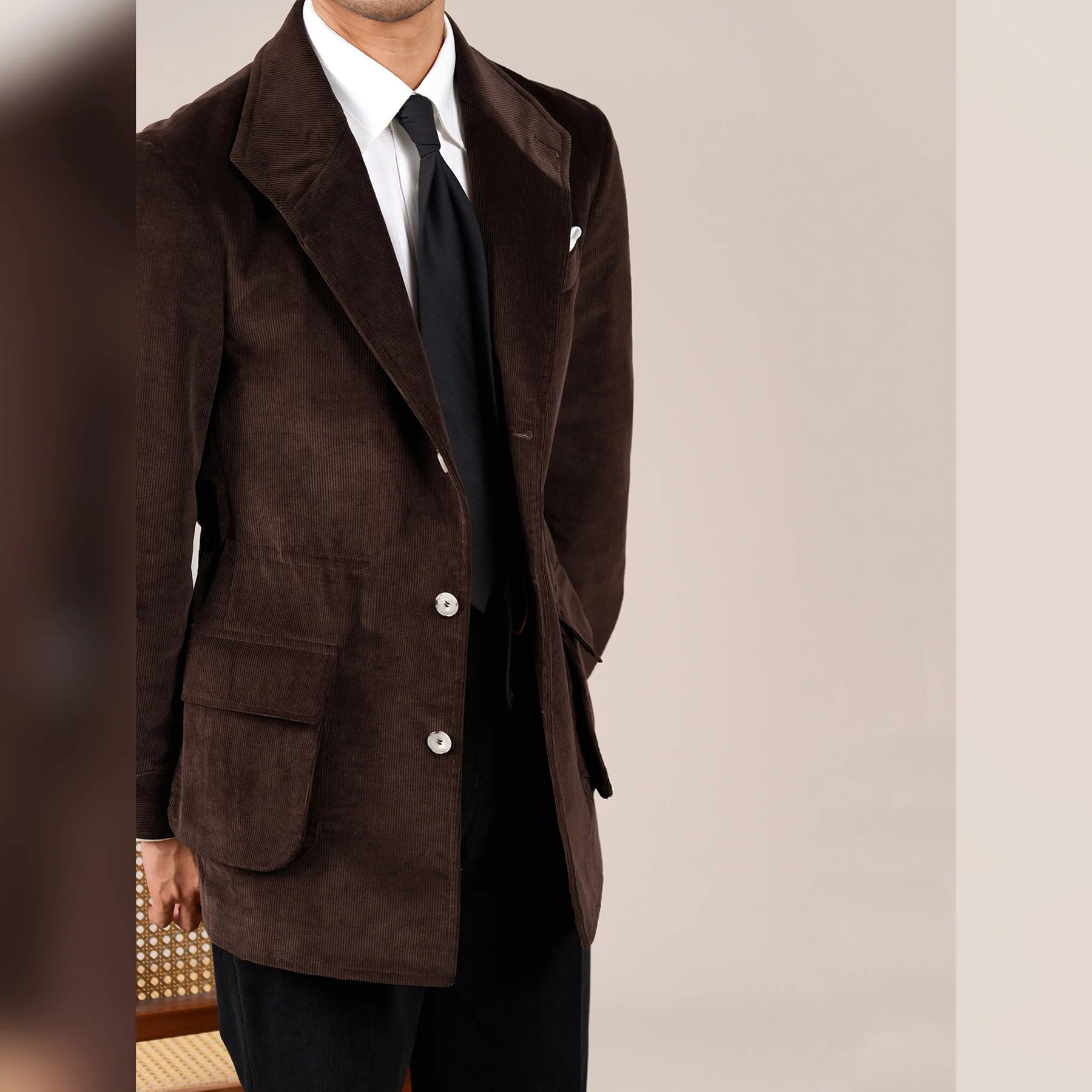 

Охотничья куртка 2024, мужская хлопковая вельветовая джентльменская куртка с воротником, повседневное пальто, винтажная куртка-бомбер Jaqueta Masculina