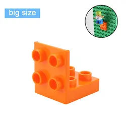 Big Size Bricks Bracket 2x2-2x2 Reverse Direction DIY Education Building Block Compatible with Lego DUPLO Brick Toy for Children