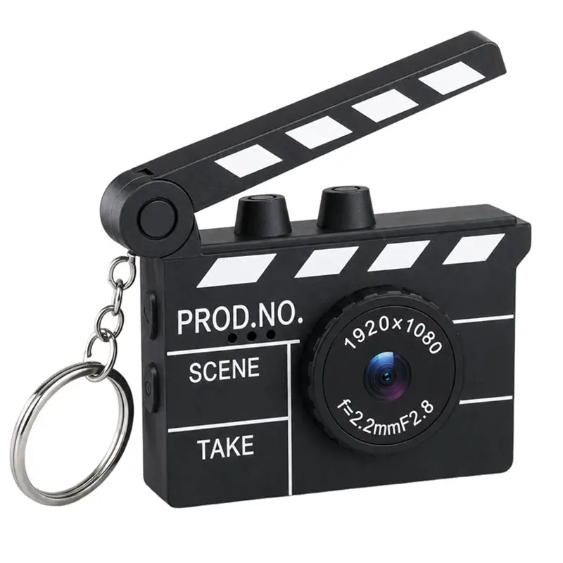ABZZ-Cinema Shooting Thumb Camera 1080P, 12 Filters, Flash, Shaped Backpack Charm, Capable For Students Photo
