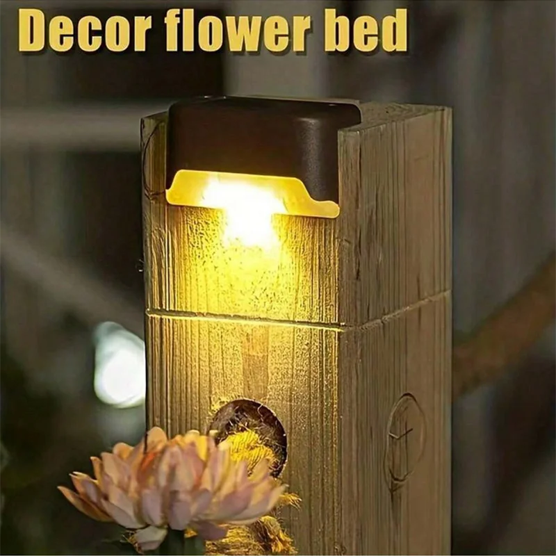 

1/4/10pcs LED Solar Step Lamp Outdoor Garden Lights Solar Stair Light Waterproof Fence Lamp Decoration for Patio Path Deck Stair