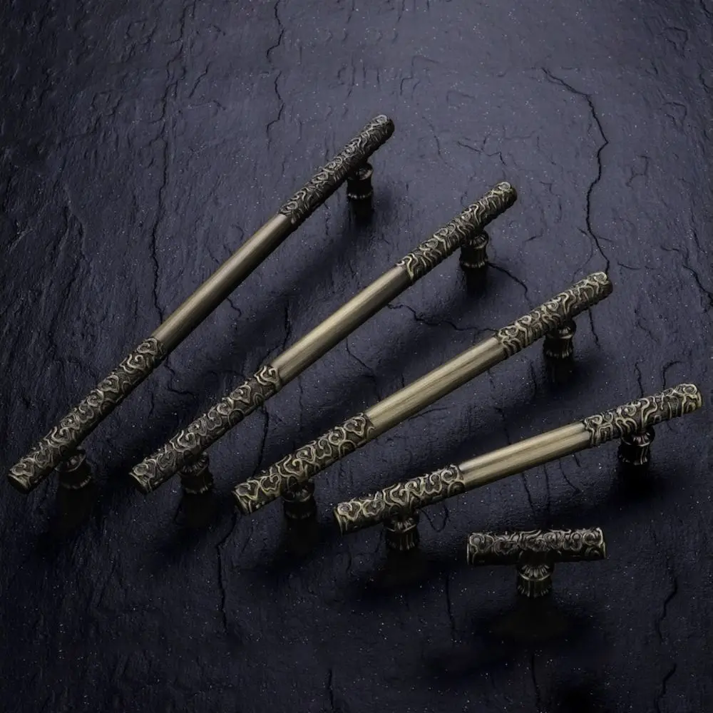 Zinc Alloy Cabinet Door Handle Light Luxurious Modern Simple Wardrobe Door Handle High-end Solid Antique Cabinet Hardware
