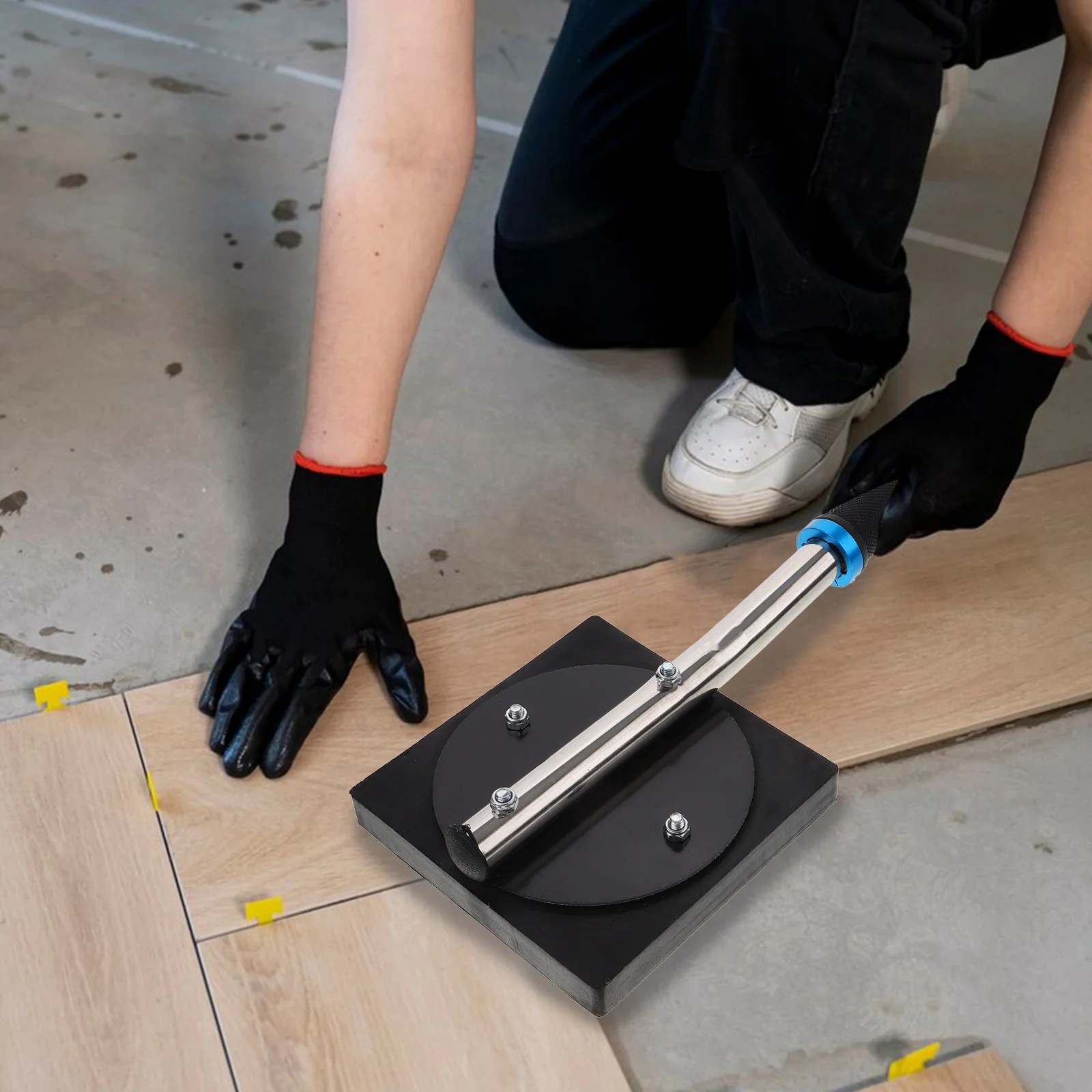 

Rubber Hammer Steel Handle Thickened Flat Head For Tile Laminate Vinyl Plank Flooring Tapping Block Heavy Duty Floor