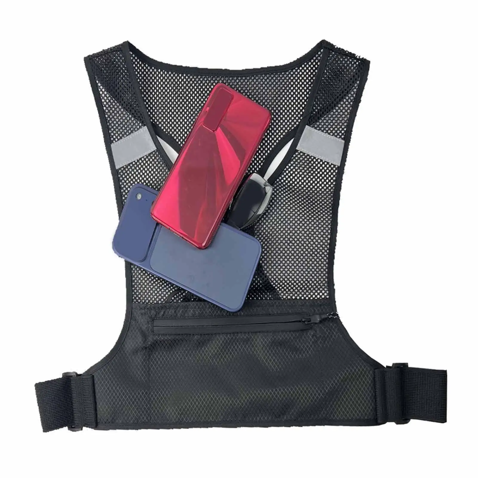 

Светоотражающий жилет для бега для мужчин и женщин, дышащий, из полиэстера, для тренировок, с карманами, для бега и футбола