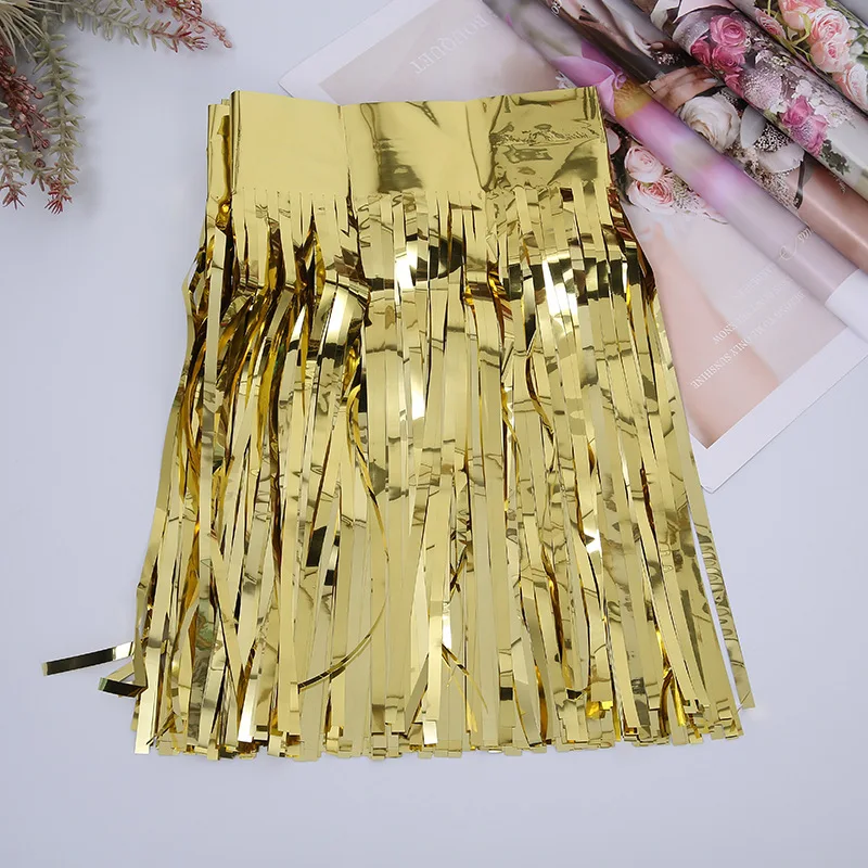 3 m Premium-Fransenbanner, Party-Luftschlangen, Lametta-Girlande aus Folie für Geburtstag, Hochzeit, Jahrestag, Party-Dekoration, Hängedekoration – Detail 13
