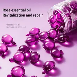 Hair Styling Serum for Frizzy & Dry Hair Rose Essence Oil Capsules Leave-in Anti Frizz Conditioner Repairs Dry, Damaged Hair