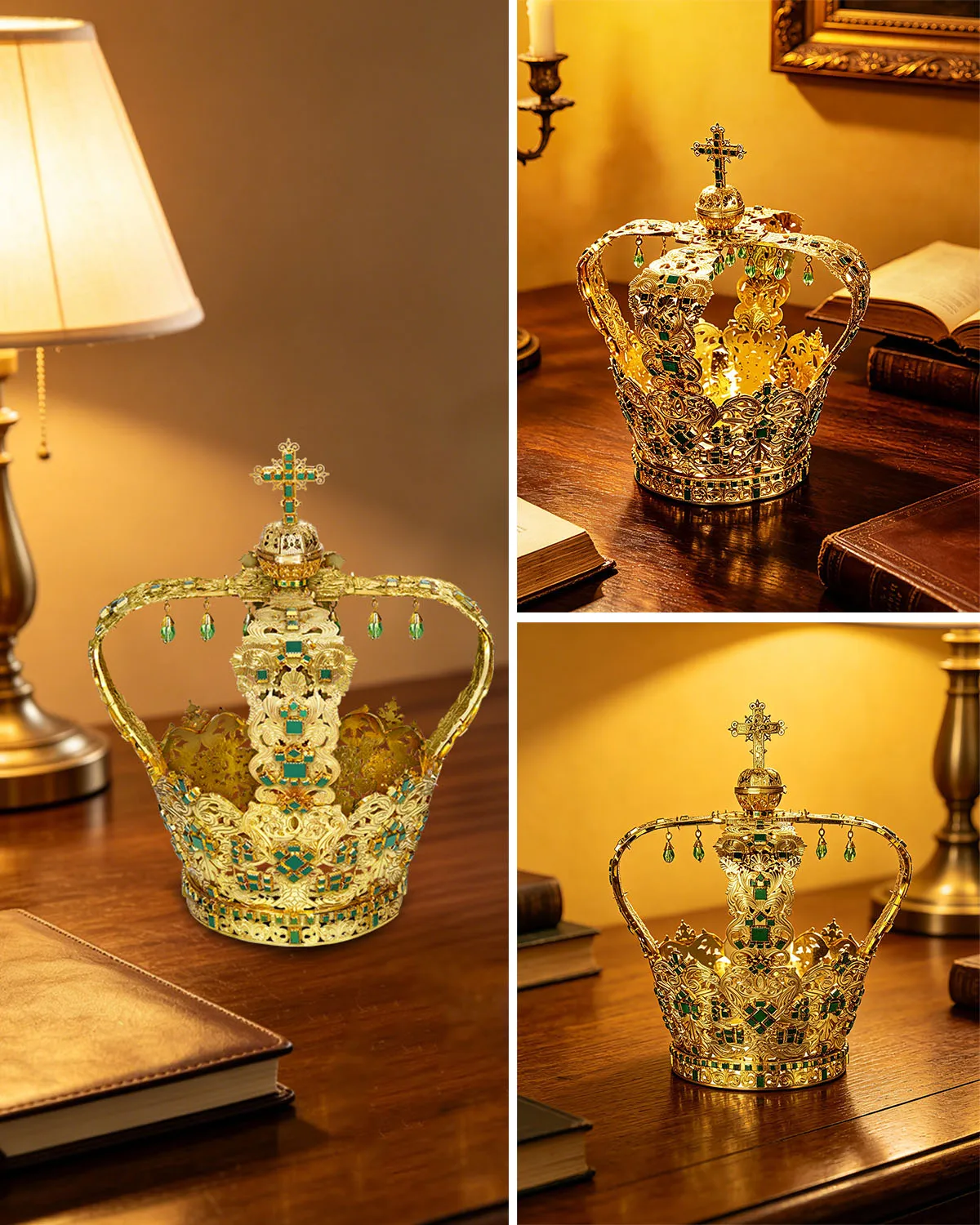 Crown of the Andes 3D Metal Puzzle decorative crown details close-up