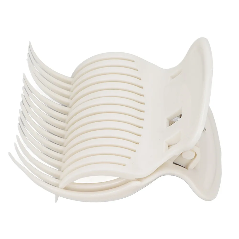 12pcs White Color Hot Roller Clip Strong Hold Heat Insulation Replacement Hair Curler Clips Stylish Look Portable Design
