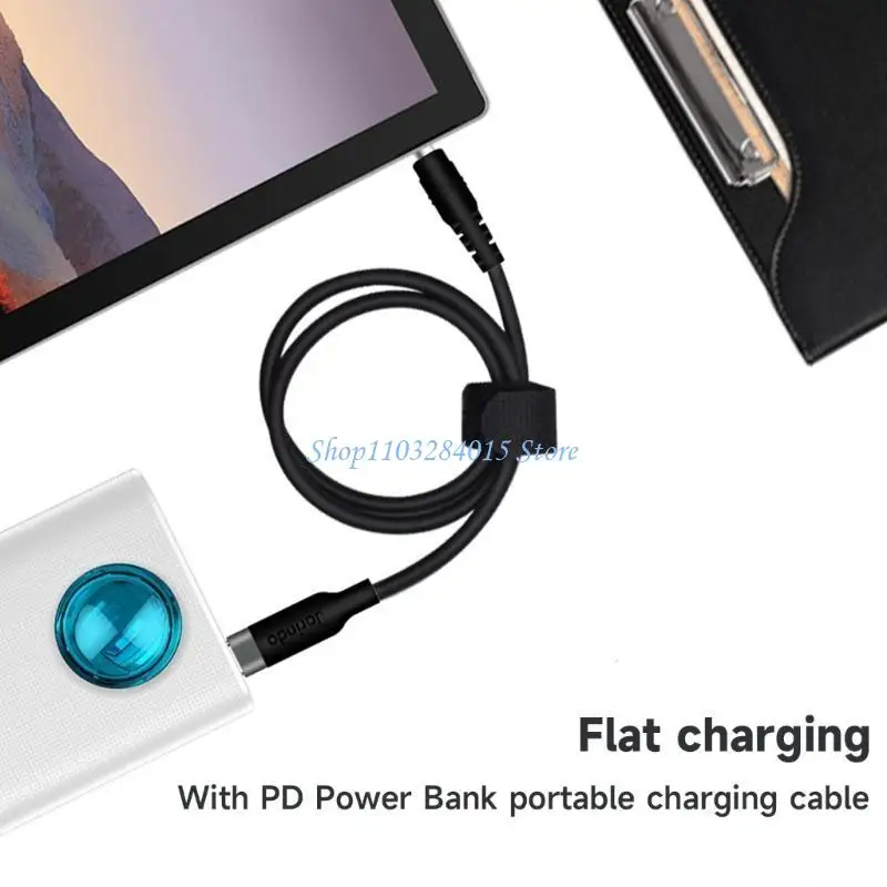 R6FF USB C to DC5.5mmx2.1mm Power Cord USB Type C Input to DC12V Out Charging Cable Work with PD & PD