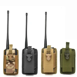 1000D Nylon Tactical Molle Walkie Talkie Pouch Interphone Storage Case Radio Pouch Walkie-Talkie Holder Accessary Bag