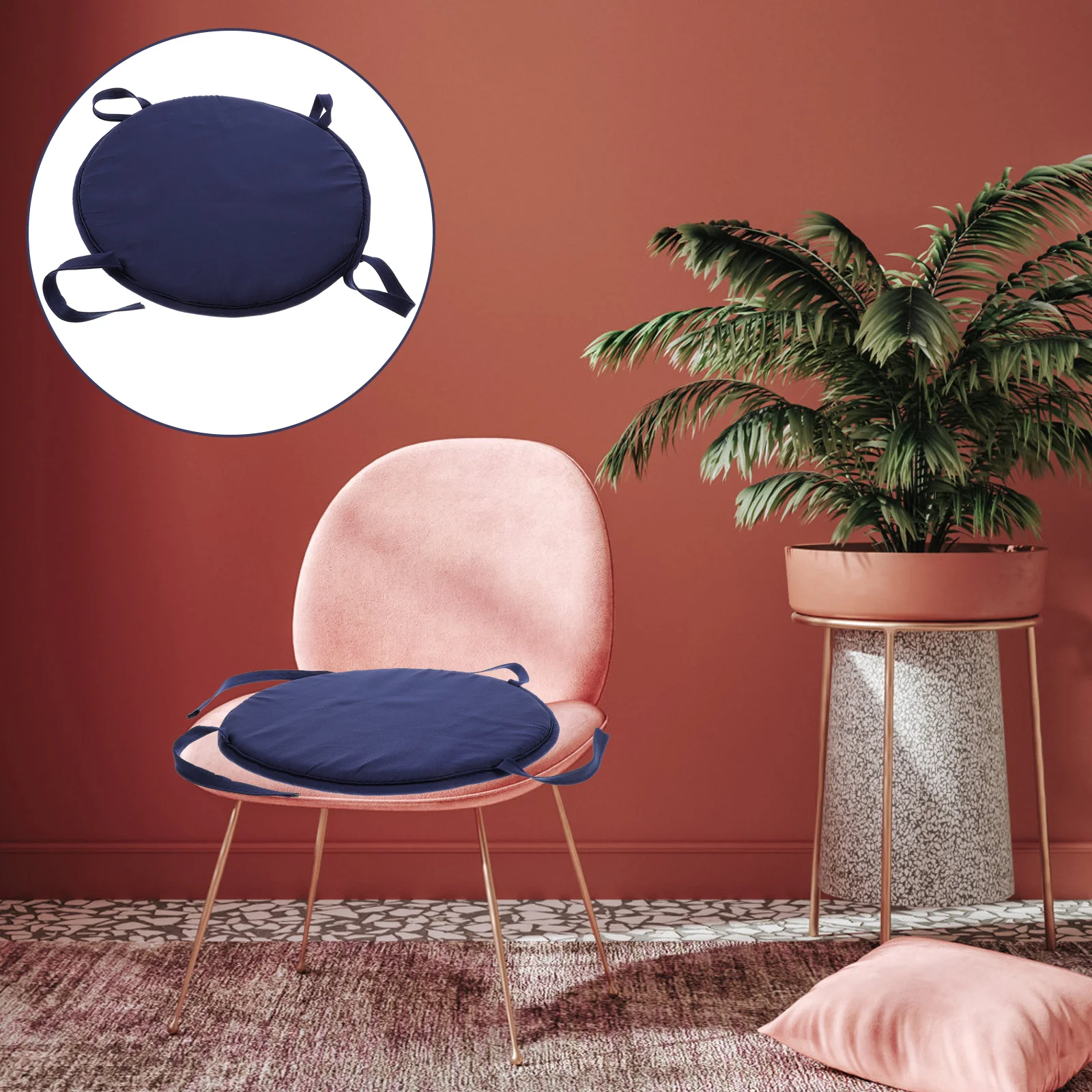 

Pouf Cushion Round Student Chair Cushions for Dining Chairs Sponge Seat Memory Foam