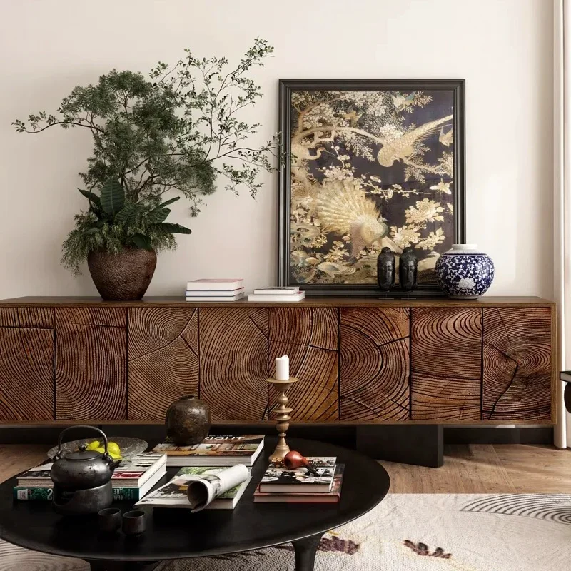 

Living room antique solid wood sideboard country style hotel furniture