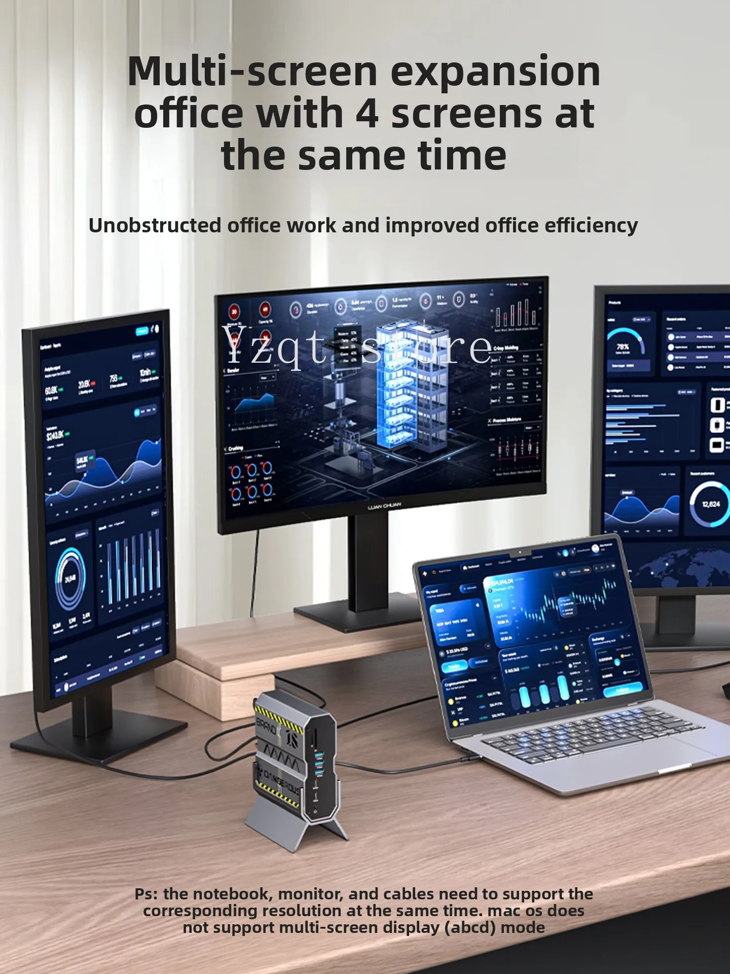

Многофункциональная док-станция с двумя HDMI-портами для двух экранов, быстрой зарядкой PD, сетевым портом 2.5G, поддержкой 8K, вертикальным подключением к дисплею.