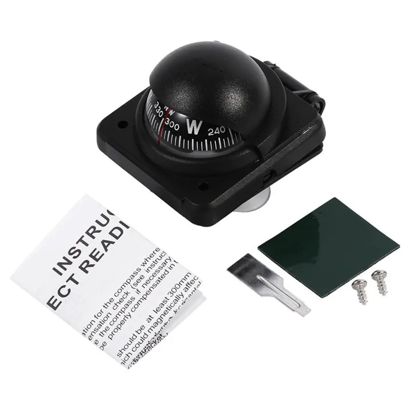 

Vehicle guide ball compass LC380 with magnetic declination adjustment function self-adhesive base vehicle and boat navigator