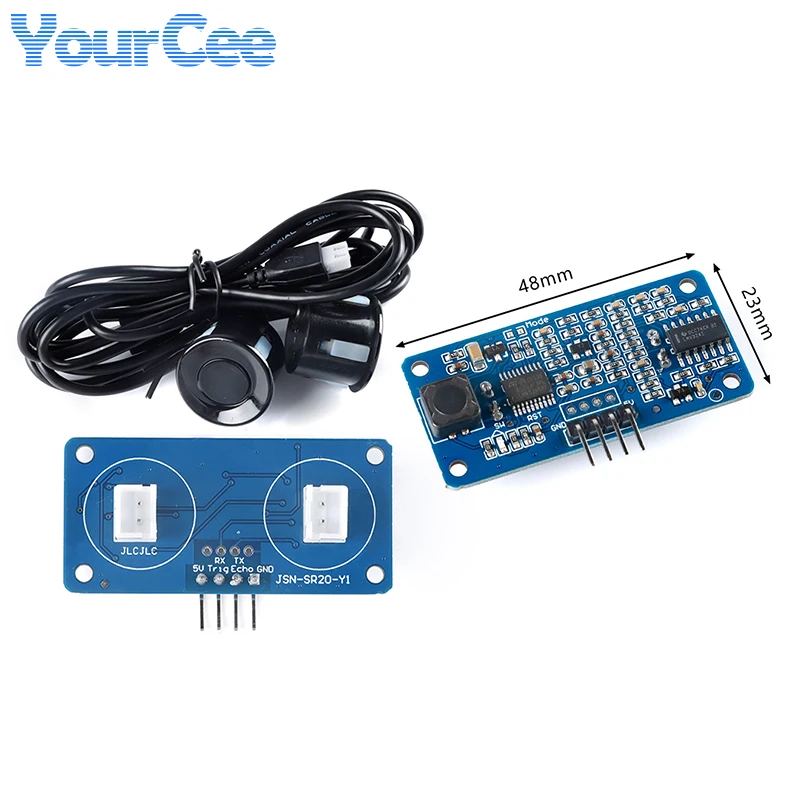 JSN-SR20-Y1 Waterproof Dustproof Ultrasonic Ranging Module Distance Measuring Sensor Probe Blind Spot Robot Obstacle Avoidance