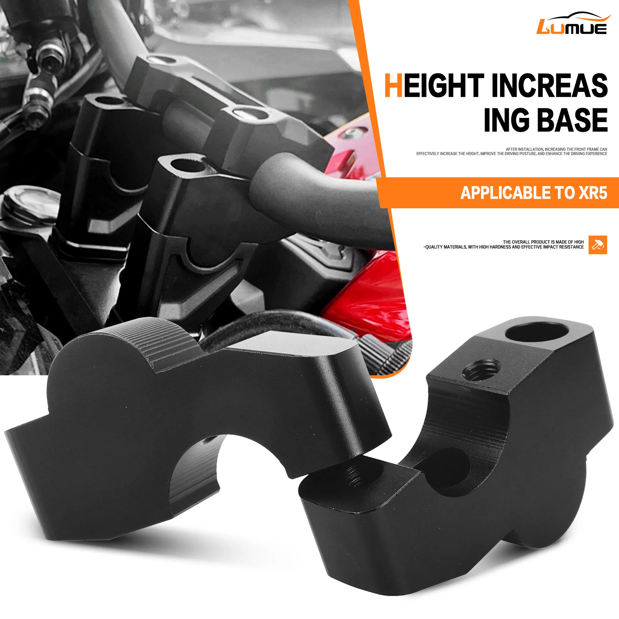 

For Macbor Montana XR5 Excelle 500X KOVE500X 525X 2019-2026 Motorcycle Handlebar Riser Drag Handle Bar Clamp Extend Adapter