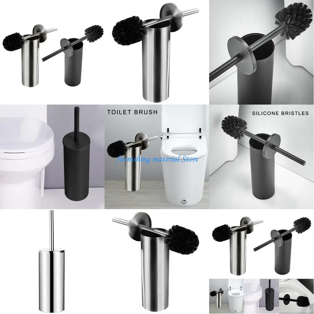

Y5GD Toilet Cleaning Brush Innovative Toilet Scrubbers Steel for Homes Office Hotel
