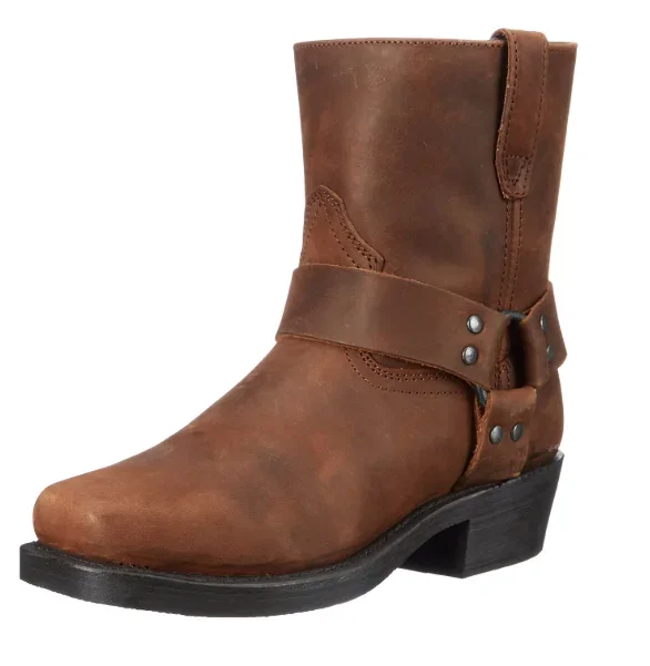 Botas masculinas vintage de vaqueiro ocidental, botas masculinas leves de cavaleiro, sapatos masculinos para outono e inverno, tamanho grande 48, novos sapatos exteriores, 2023