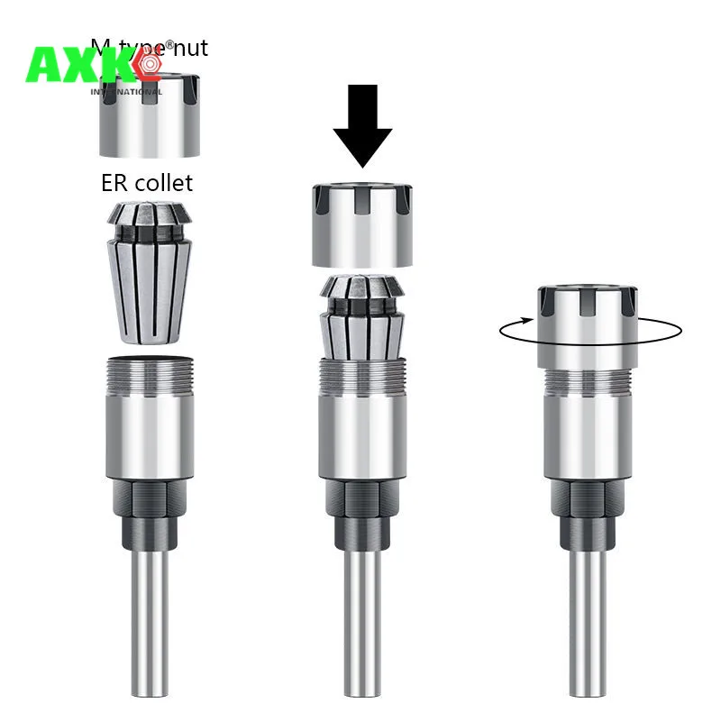 

AXK 3pcs ER32 3.175/4/6mm ER collet chuck for CNC milling tool Engraving machine spindle motor