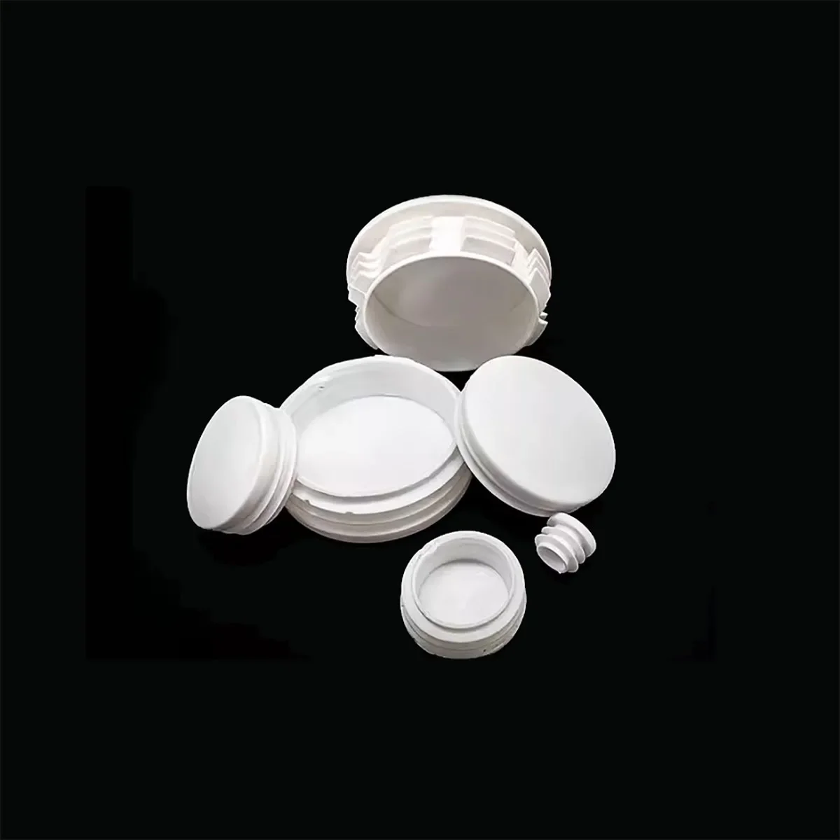 

Stainless Steel Tube White Plastic Round Inner Plug Table Chair Furniture Anti Slip Foot Pads 30/40/42/45/48-100