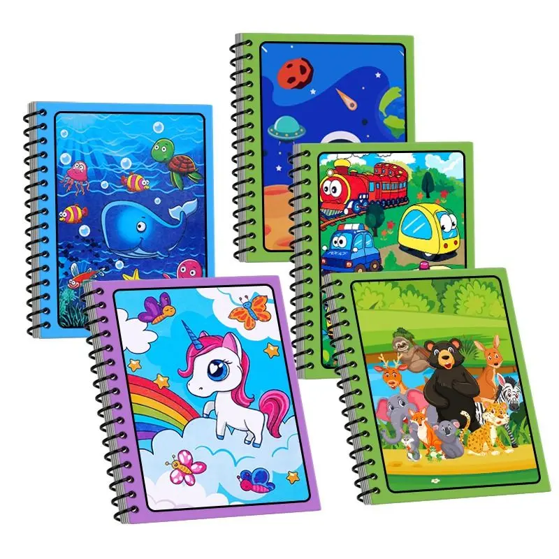 Magic Water Painting Book Water Pen Coloring Sea World Animal World Painting Can be Repeated Graffiti Book Children Toy