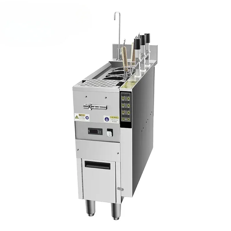 Cocina comercial de restaurante con elevación automática, 3 6 cestas, cocina automática de Pasta de alta potencia de acero inoxidable, caldera de fideos