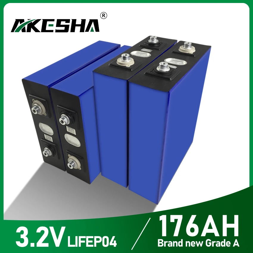 3.2V LiFepo4 176Ah Battery New Rechargeable Lithium Iron Phosphate Batteries DIY 12V 24V 48V For Golf Cart Electrical Tools