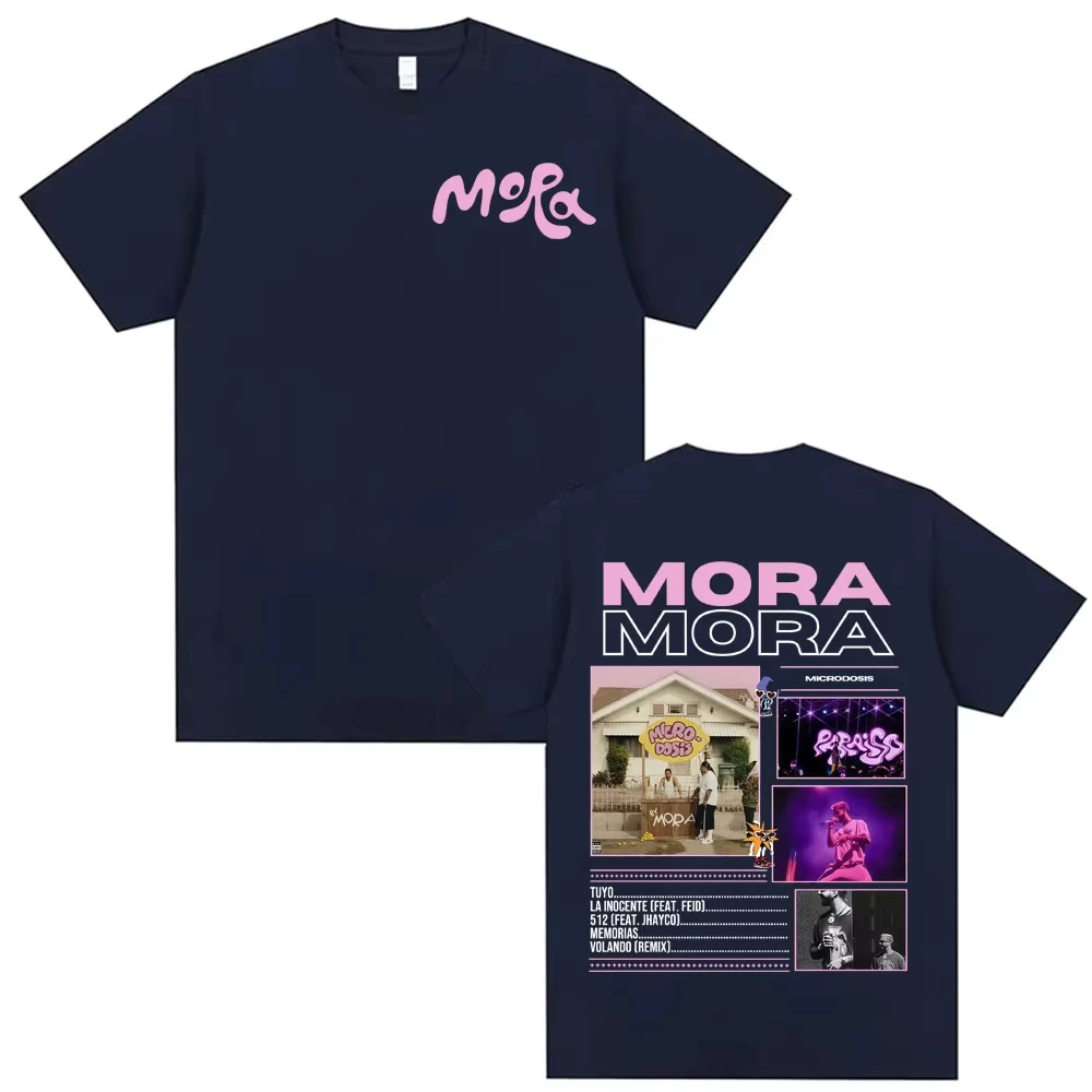 Rapper Mora Mirrodosis Tour 2026 Cover T-shirt Men Women Fashion Hip Hop Punk Pop Music T Shirts Summer Loose T Shirt Streetwear