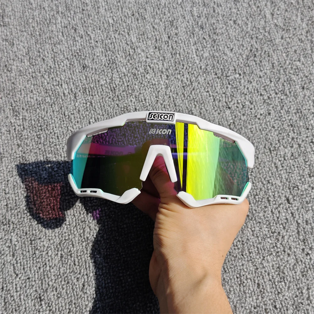 High-end outdoor road mountain bike riding polarized color-changing sunglasses