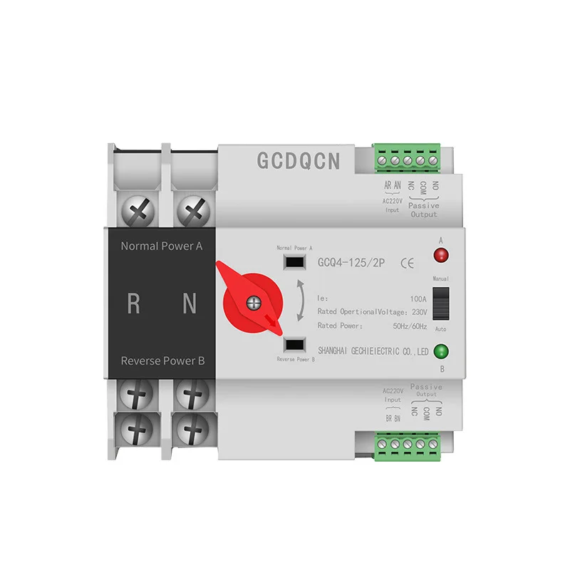 Photovoltaic dual power supply automatic transfer switch 220V electric ATS continuous power switching module controller