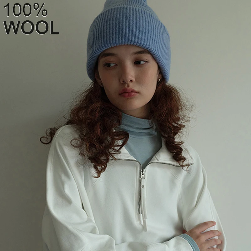 

Зимние 100% шерстяные теплые повседневные нити в стиле хип-хоп, шапка для взрослых и женщин, вязаная шапка с черепом, лыжные шапки Gorro, морозостойкие шапки