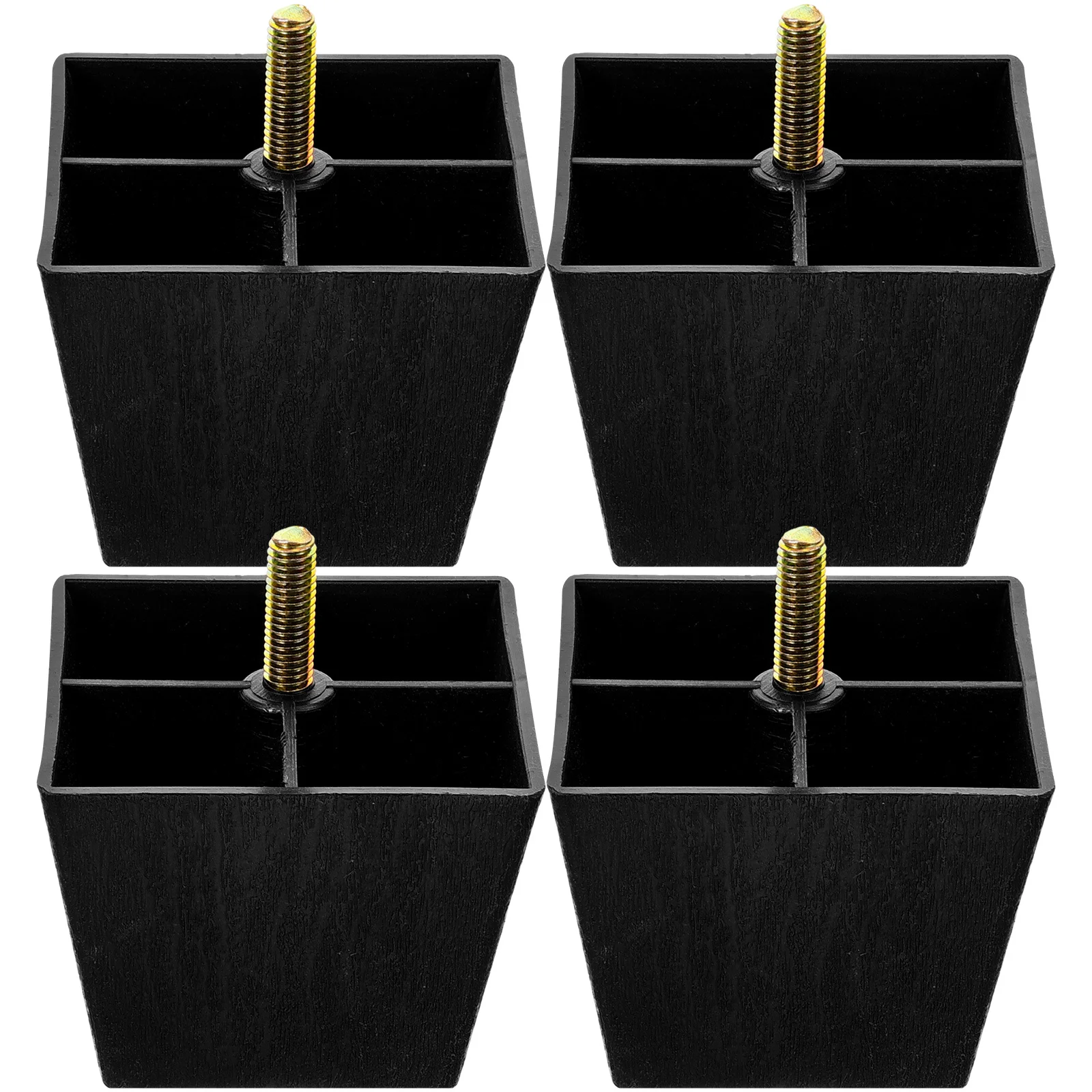 4 pièces pieds de meubles pieds de canapé de remplacement pieds de canapé durables en plastique métallique robuste pour remplacement de commode d'armoire de canapé