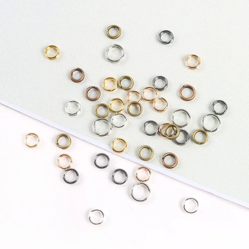 4-20mm Keychain Rings Open Jump Split Rings Double Loops Circle Key Ring Holder Connectors for Jewelry Making DIY Wholesale