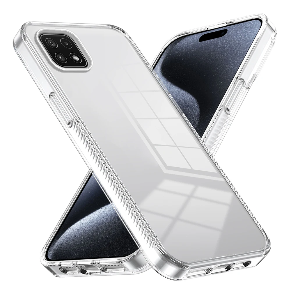 Non-slip Transparent Case For Samsung Galaxy S24 S23 S22 Ultra Plus FE A55 A35 A25 A15 A05 A05S A16 A06 A53 A52 A32 A22 Cover