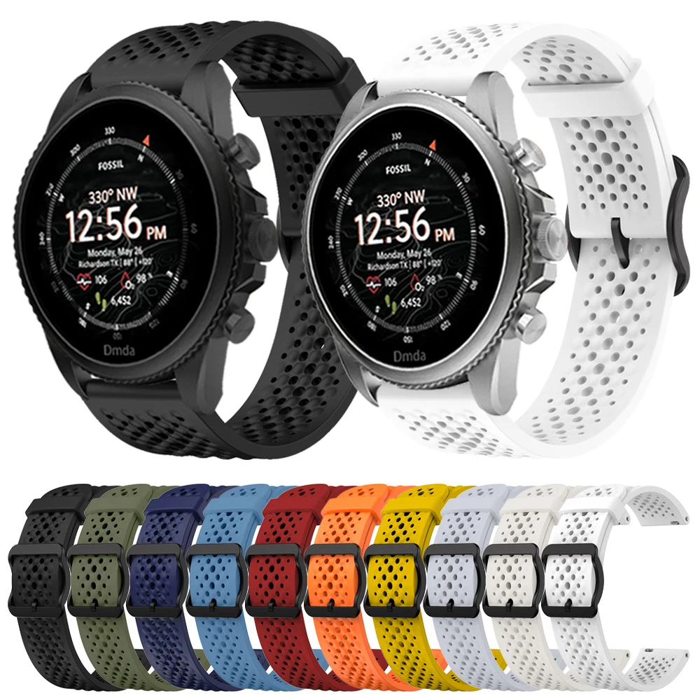 22 مللي متر ساعة رياضية سيليكون حزام ل الأحفوري GEN 6 44 مللي متر GEN 5 5e LTE 45 مللي متر Smartwatch HR الفرقة الرياضة سوار استبدال حزام الساعات