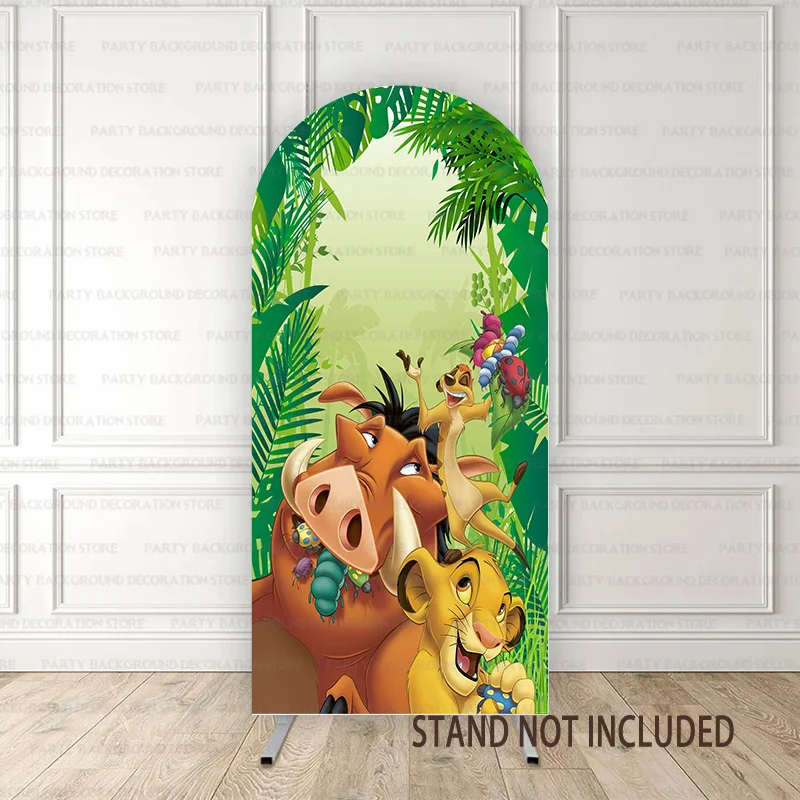 Disney Pig  Pumbaa Simba  Lion King Timon Birthday Party Photography Princess Girl Baby Shower Arch Backdrop Background Decor