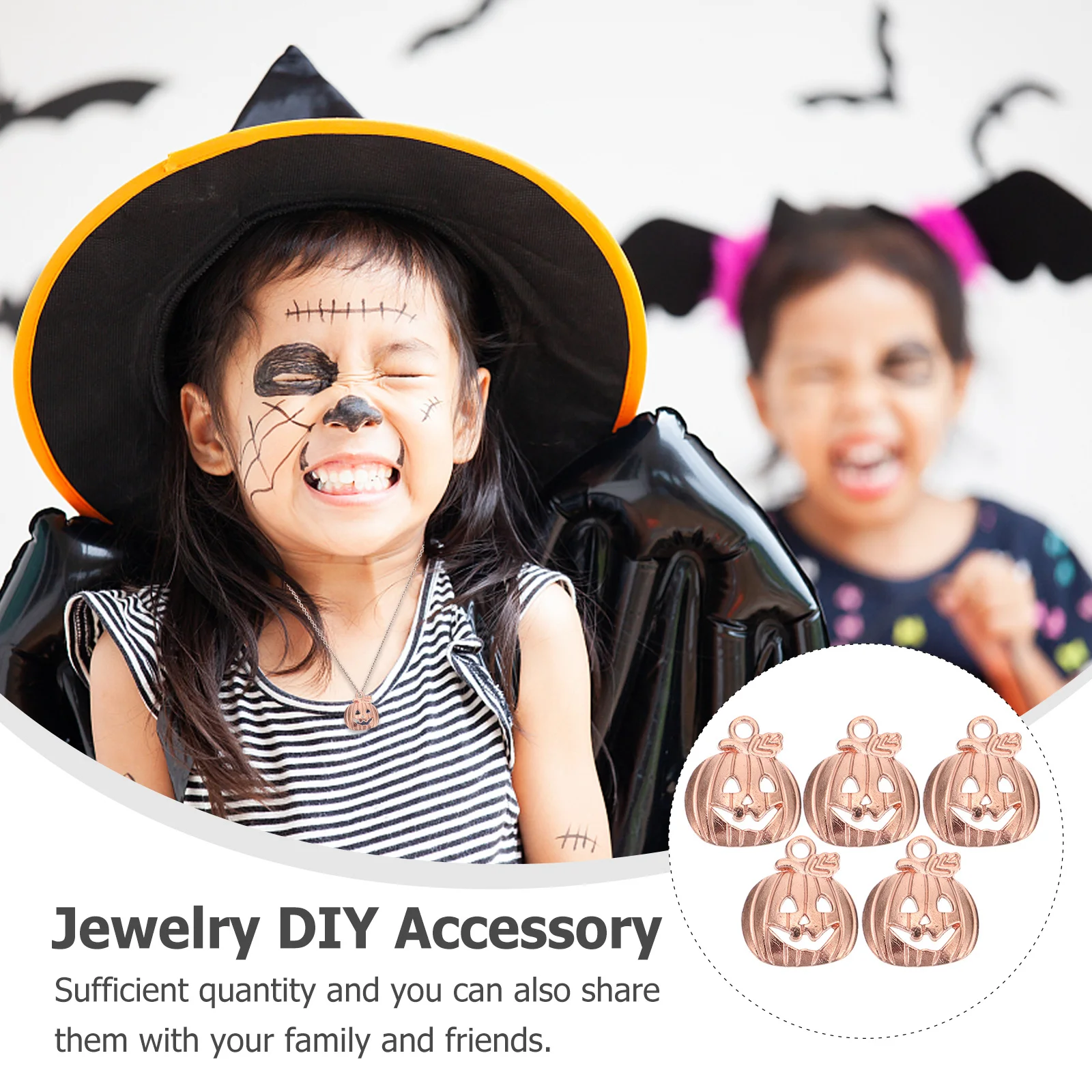 

100Pcs Alloy Pumpkin Charms DIY Earrings Necklace Pendants Halloween Jewelry Craft Supplies Gifts Pumpkin Design Pendants