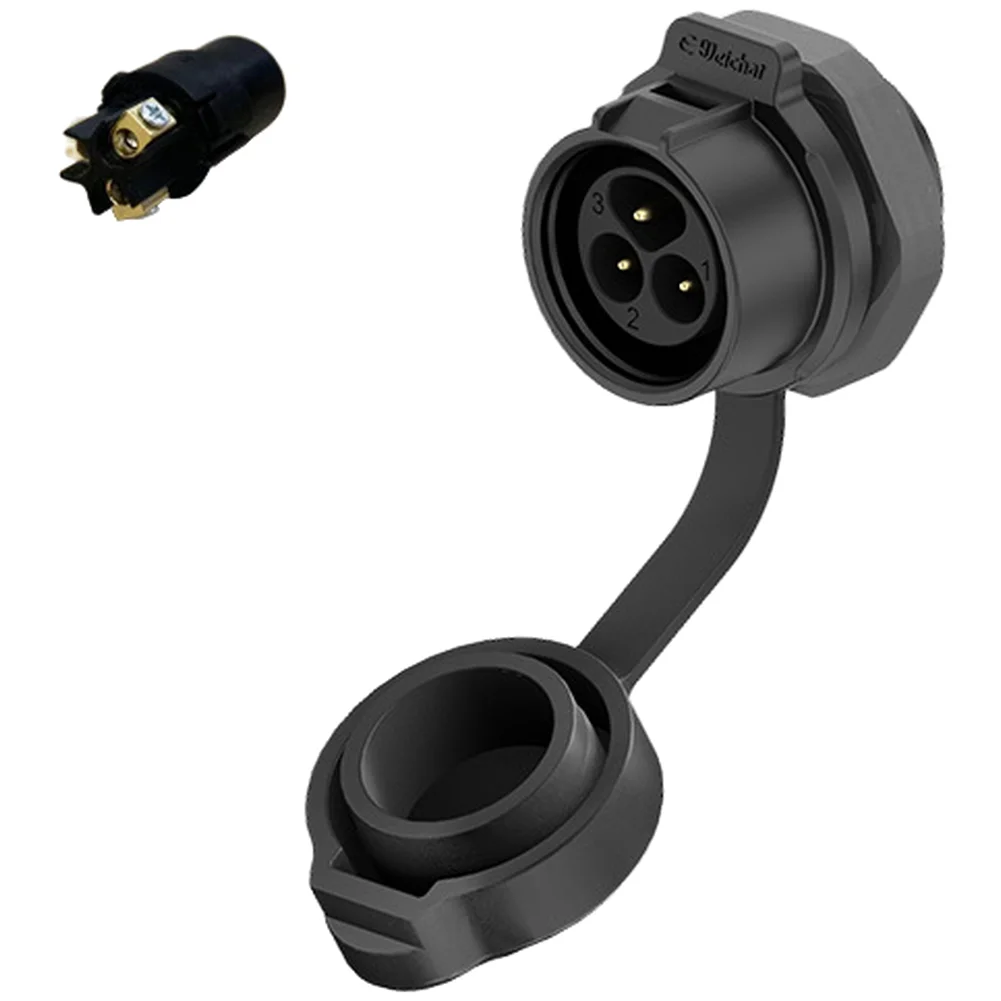 Reverse Mount IP68 Rated Aviation Connector Panel to Board Power Interface 2P 3P 4P 5P for LED Lighting and Security