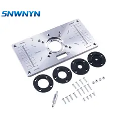 Aluminum Alloy Router Table Insert Plate Milling Trimming Machine  For Woodworking Benches Router Plate Woodworking Tool