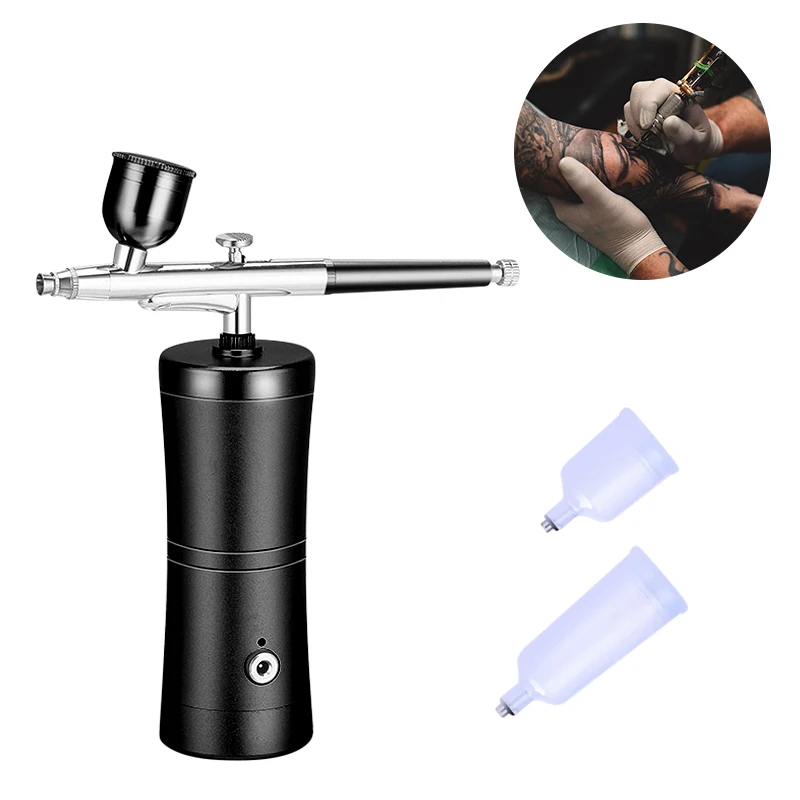 Tattoo Airbrush Spray Gun Wireless Portable Beauty Figure Multifunction Airbrush Tattoo Inks For Tattoo Design Tattoo Supplies