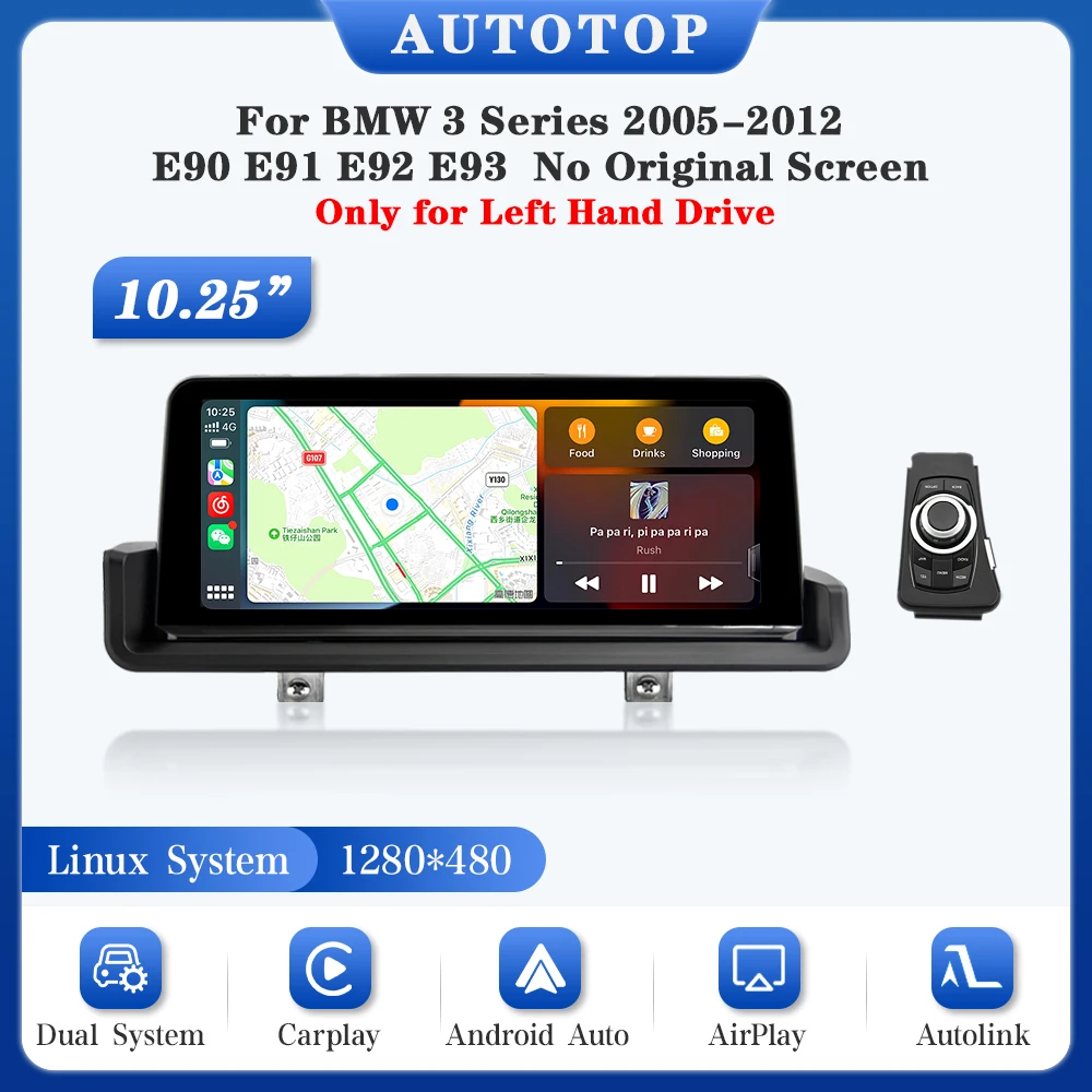 AUTOTOP-Radio con pantalla táctil para coche, reproductor Multimedia con Android, Mirrorlink, BT, 10,25 pulgadas, 1920x720P, Carplay, para BMW Serie 3, E90, E91, E92, E93 1