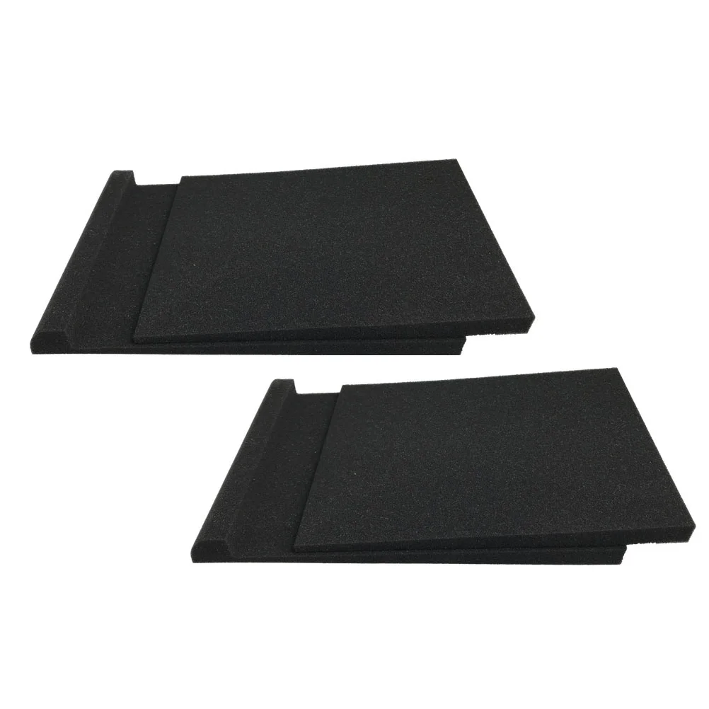 2 Pcs Speaker Subwoofer Sound Isolation Pad Pads Diffuser Foams Sponge Mat Acoustic Black