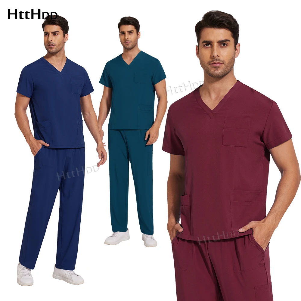 

Medical Scrubs Wholesale Short Sleeve Medical Uniforms Men Women Scrub Sets Dental Clinic Doctors Surgical Clothes Nurse Uniform