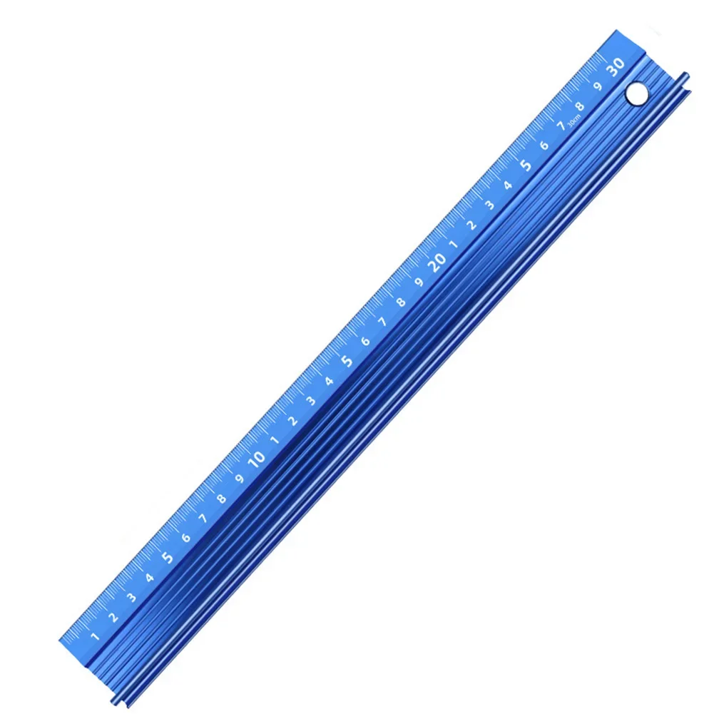 20/30cm Protective Ruler Metric Ruler Aluminum Alloy Straight Cutting Ruler Non-slip Cutting Rule Gauge for Cutting Measuring