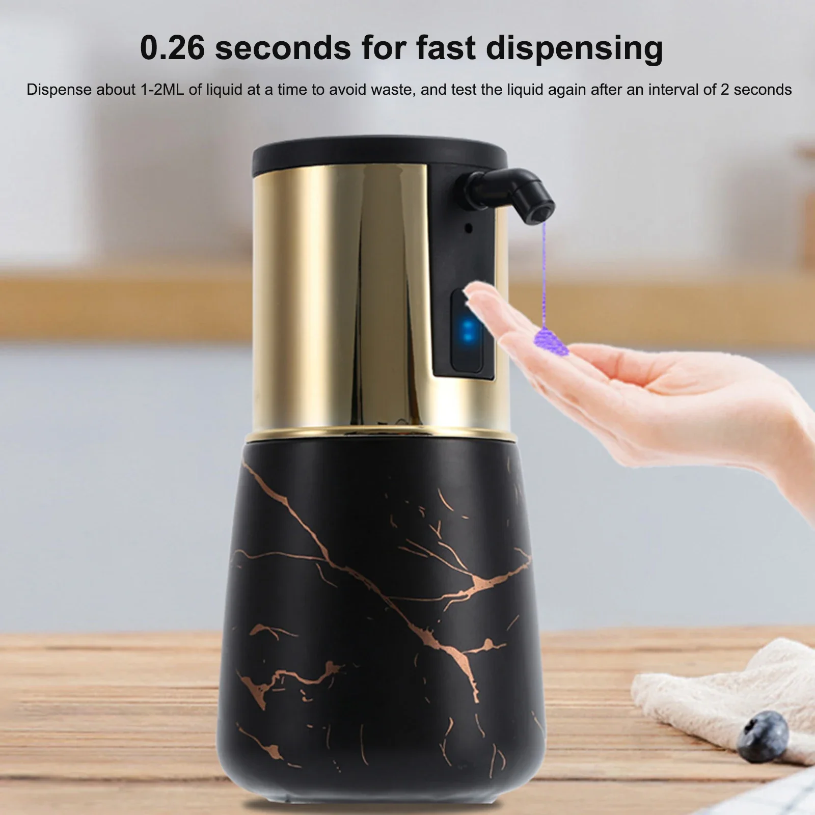 Touchless Automatic Sensor Soap Dispenser Rechargeable Smart Infrared Sensor Hand Wash for Office Home Bathroom and Kitchen Pump