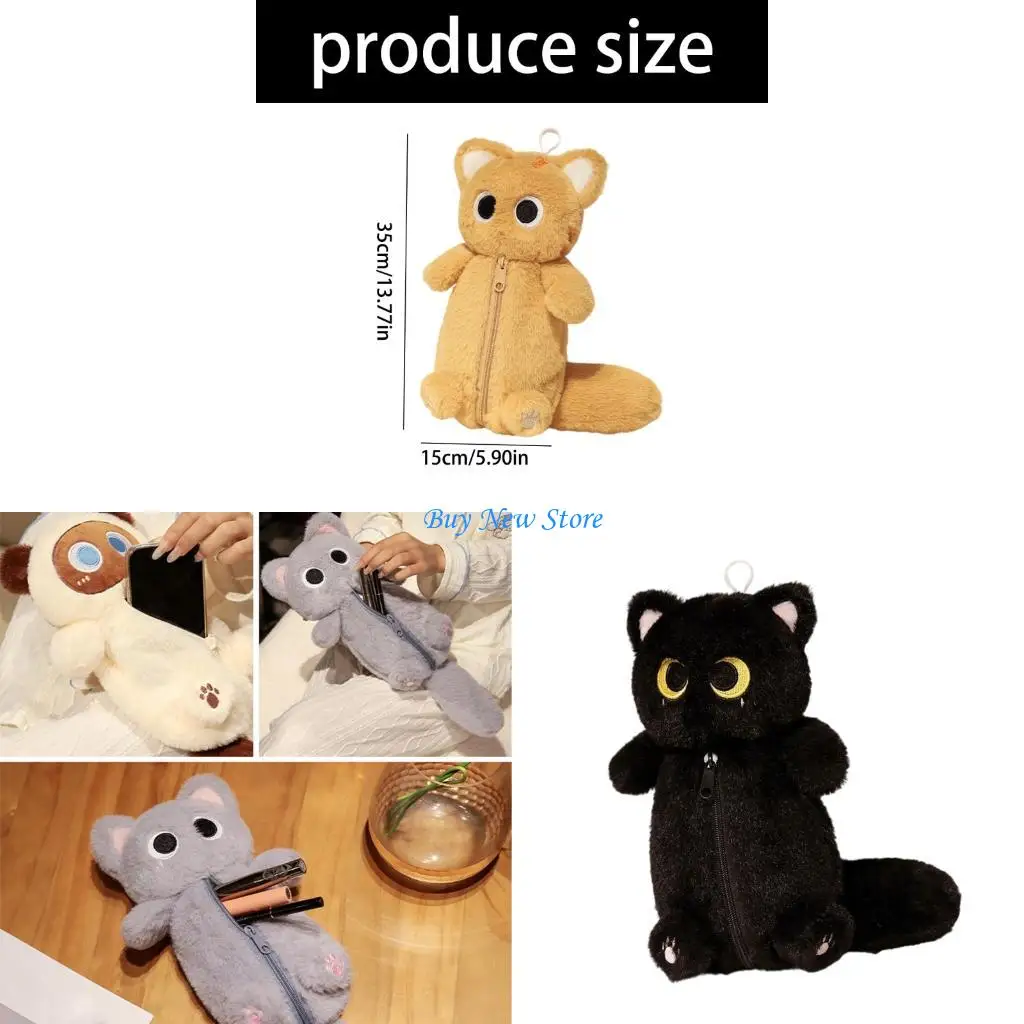 

20CE Cartoon Pencil Case Large Capacity Pencil Lovely Animal Pen Bag Plush Pencil Bag Pen Case