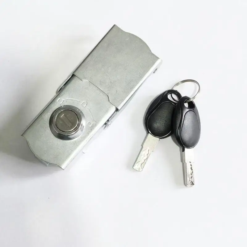 Heavy Duty Truck Tail Box Lock Rustproof Metal Anti Theft With 2 Keys Durable for Cargo Pickup Trailer Van Storage