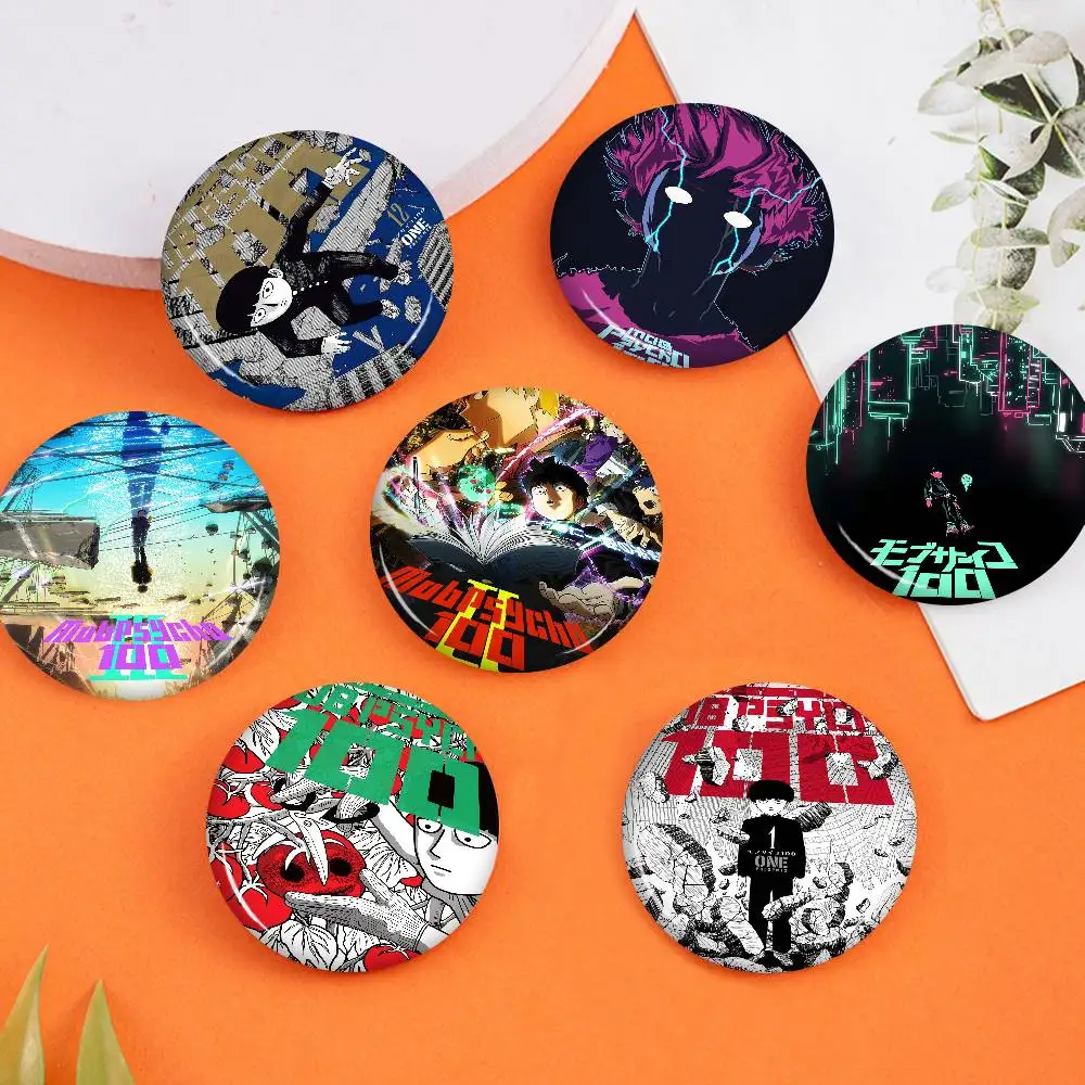 Anime Mob Psycho 100 Creative Tinplate Soft Button Pins Animal Icon Brooch Lapel Backpack Badge Accessories Pin