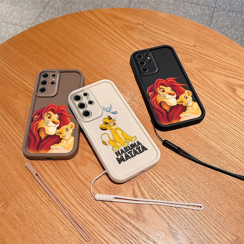 Hakuna Matata Re Leone Cassa Del Telefono Per Xiaomi Redmi 9 9C 10 10C 12 12C K30 K40 K50 Nota 10 11 12 13 Pro 5G Copertura Con Cinghia da polso